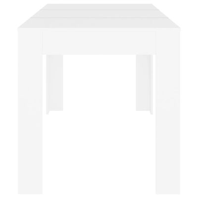 vidaXL Table à manger Blanc 140x74,5x76 cm Bois d'ingénierie