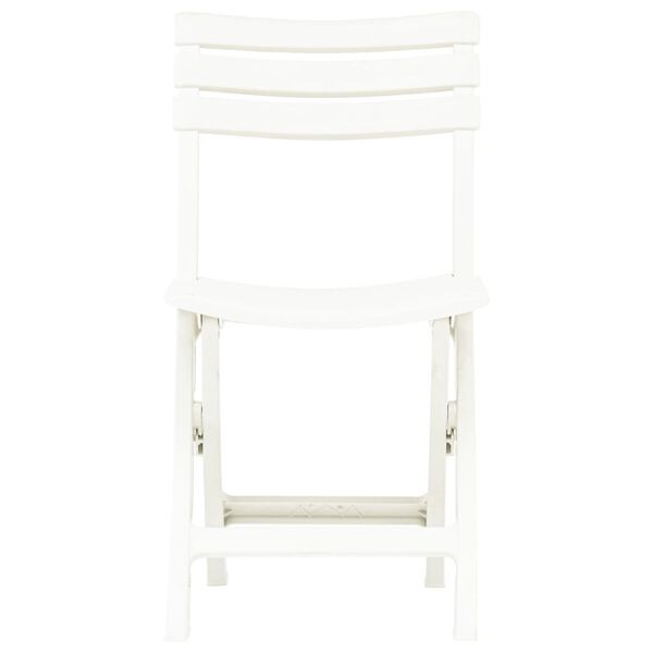 vidaXL Chaises de jardin pliables lot de 2 Plastique Blanc