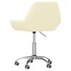 vidaXL Chaise pivotante de bureau Cr&egrave;me Tissu