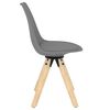 vidaXL Chaises pivotantes &agrave; manger lot de 6 gris PP