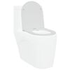 vidaXL Si&egrave;ge de toilette Blanc 47 x 36 x 3,4 cm Duroplast