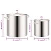 vidaXL Ensemble de 2 casseroles à bouillon 50/25 L Inox