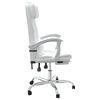vidaXL Fauteuil de massage inclinable de bureau Blanc Similicuir