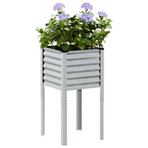 vidaXL Jardini&egrave;re de jardin 45 x 45 x 88 cm Acier galvanis&eacute;