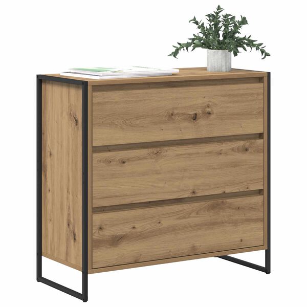 vidaXL Buffet Ch&ecirc;ne artisan 79 x 36 x 75.5 cm Bois d'ing&eacute;nierie