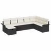 vidaXL Ensemble de canap&eacute; de jardin 8 pc Noir et Cr&egrave;me polyrotin
