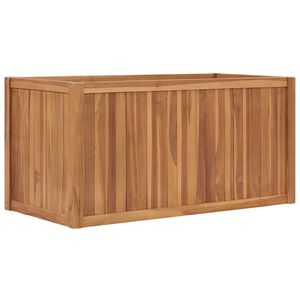 vidaXL Lit sur&eacute;lev&eacute; 100x50x50 cm Bois de teck solide