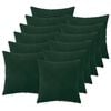 vidaXL Coussin avec oreiller HEERLEN 12 pi&egrave;ces Vert fonc&eacute; Velours