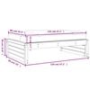 vidaXL Repose-pied de jardin 120x80 cm blanc bois de pin massif