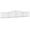vidaXL Panier de gabions arqu&eacute; 400x50x60/80 cm Fer galvanis&eacute;