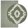 vidaXL Tapis de zone Naturel et vert 160 x 230 cm PET