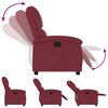vidaXL Fauteuil inclinable Rouge bordeaux Tissu