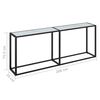 vidaXL Table console Marbre blanc 200x35x75,5 cm Verre tremp&eacute;