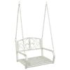 vidaXL Banc Balan&ccedil;oire Acier 71,5 x 59 x 55 cm Blanc antique