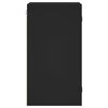 vidaXL Armoire murale avec portes en verre noir 35x37x68,5 cm