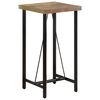 vidaXL Table de bar 55x55x107 cm bois massif de r&eacute;cup&eacute;ration et fer