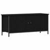 vidaXL Meuble TV 100 x 35 x 45 cm Ch&ecirc;ne noir Bois d'ing&eacute;nierie