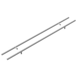 vidaXL Poign&eacute;e de cabinet 2 pi&egrave;ces Argent&eacute; 700mm Acier inoxydable