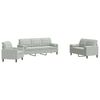 vidaXL Ensemble de canap&eacute;s 3 pcs et coussins et traversins velours
