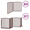 vidaXL Barrière pour chien porte pliable 12 panneaux bois de peuplier