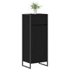 vidaXL Cabinet de salle de bain avec porte Ch&ecirc;ne noir 40 x 30 x 100 cm