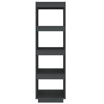 vidaXL Bibliothèque/Séparateur de pièce gris 40x35x135 cm pin massif