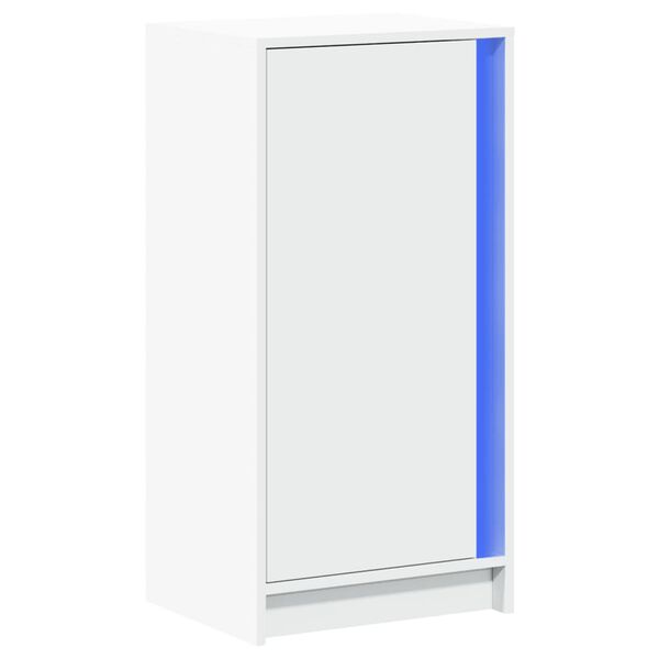 vidaXL Buffet avec LED blanc 42,5x34x85 cm bois d'ingénierie