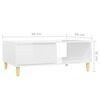 vidaXL Table basse blanc brillant 90x60x35 cm bois d'ingénierie