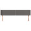 vidaXL T&ecirc;te de lit avec oreilles Gris 203x16x78/88 cm Similicuir