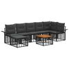 vidaXL Ensemble de canap&eacute;s d'ext&eacute;rieur 8 pc Noir et Gris fonc&eacute;
