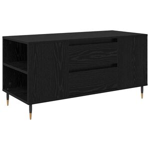vidaXL Table basse Ch&ecirc;ne noir 102 x 44,5 x 50 cm Bois d'ing&eacute;nierie
