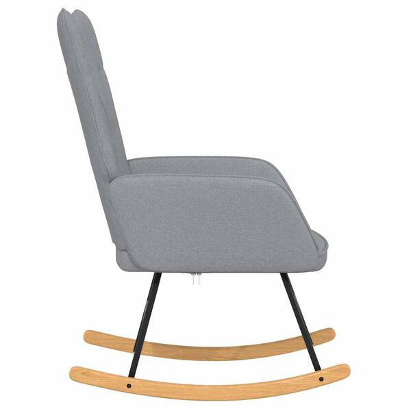 vidaXL Chaise à bascule Gris clair Tissu