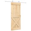 vidaXL Porte coulissante 80 x 210 cm Bois de pin massif (non trait&eacute;)
