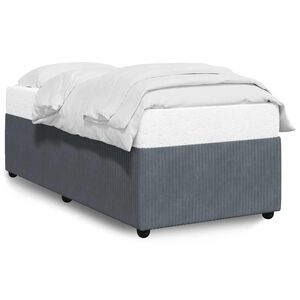 vidaXL Cadre de lit sans matelas gris fonc&eacute; 90x190 cm velours