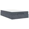 vidaXL Cadre de lit avec matelas avec matelas 2 pcs Gris Fonc&eacute; Velours