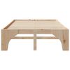 vidaXL Cadre de lit Marron 140 x 190 cm Pin massif