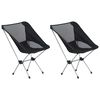 vidaXL Chaises de camping pliables et sac lot de 2 Aluminium