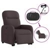 vidaXL Fauteuil inclinable &eacute;lectrique marron fonc&eacute; tissu