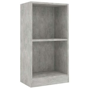 vidaXL Biblioth&egrave;que gris b&eacute;ton 40x24x75 cm bois d'ing&eacute;nierie