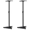 vidaXL Supports de haut-parleur de moniteur de studio 2 pcs Noir Acier