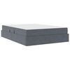 vidaXL Lit avec rangement et matelas Gris fonc&eacute; 140 x 200 cm Velours