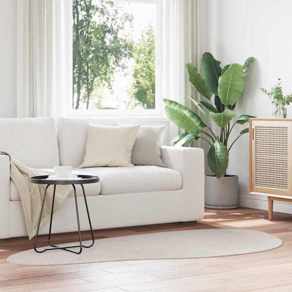 vidaXL Tapis de surface HUARTE Couleur sable 100 x 200 cm Polyester