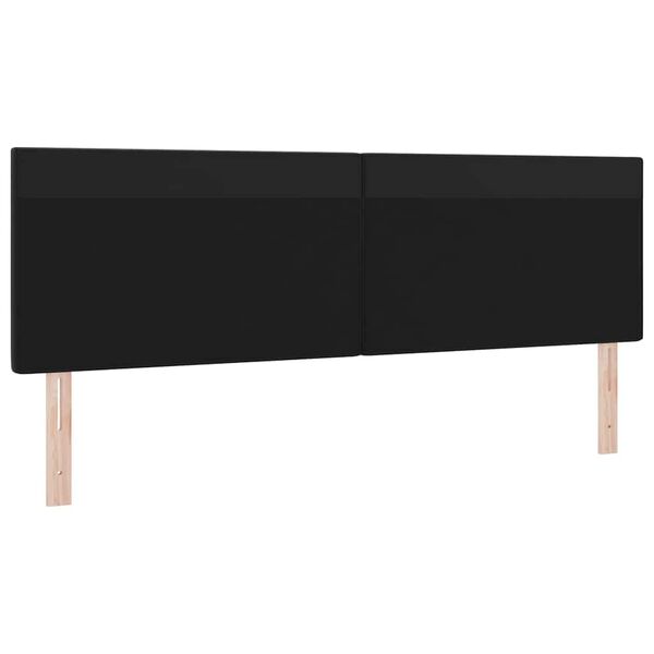 vidaXL Tête de lit LED Noir 180 cm Cuir synthétique