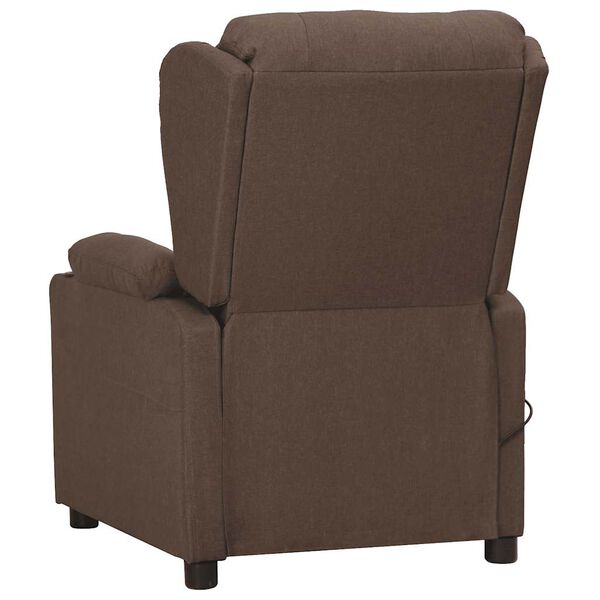 vidaXL Fauteuil de massage Taupe Tissu