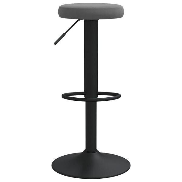 vidaXL Tabourets de bar lot de 2 gris foncé velours