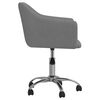 vidaXL Chaise pivotante de salle &agrave; manger Gris clair Tissu