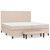 vidaXL Sommier &agrave; lattes de lit avec matelas Cappuccino 200x200 cm