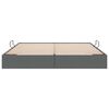 vidaXL Lit de Rangement avec t&ecirc;te de lit Gris fonc&eacute; 160 x 200 cm tissu
