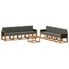 vidaXL Ensemble de canap&eacute;s d'ext&eacute;rieur 7 pcs Naturel et Anthracite