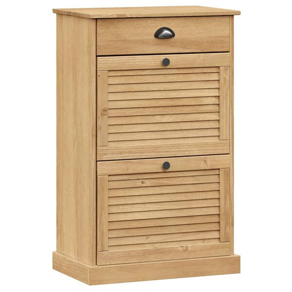 vidaXL Armoire &agrave; chaussures VIGO 60x35x96 cm bois massif de pin